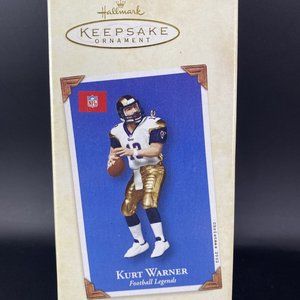 Hallmark Keepsake Ornament 2002 KURT WARNER FIGURE & CARD